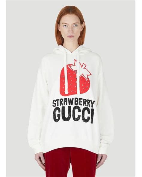 strawberry gucci hoodie|Gucci strawberry sweatshirt size.